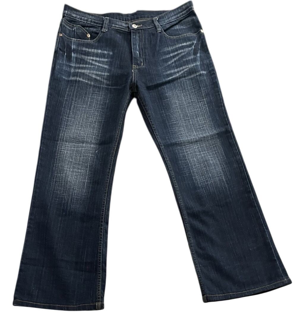 Vintage Y2K Re-Up R-Play JNS Blue Jeans Mens Baggy Faded Streetwear 34 NWOT